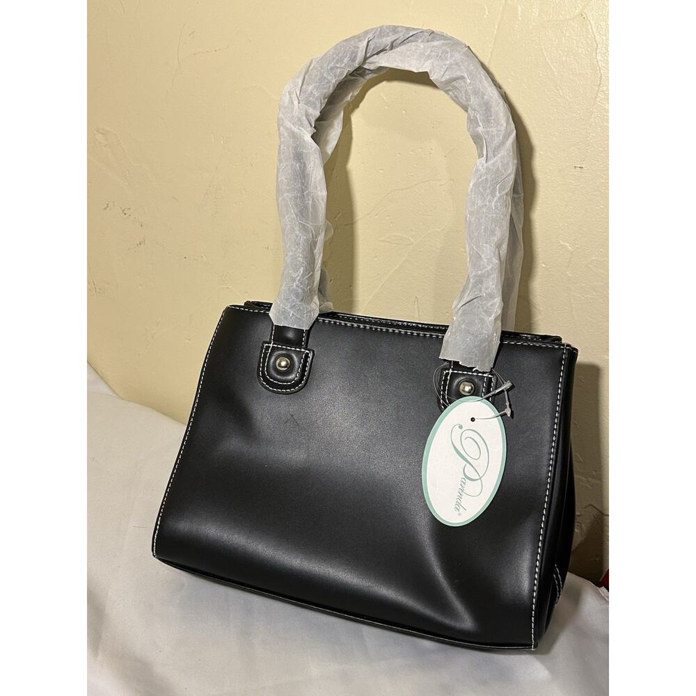 NEW Parinda Medium Black Handbag Purse Retails Wilson Leather Isabella 11075